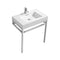 Kubebath Haus 30" Stainless Steel Console with White Acrylic Sink - Chrome CH30