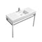 Kubebath Haus 48" Stainless Steel Console with White Acrylic Sink - Chrome CH48