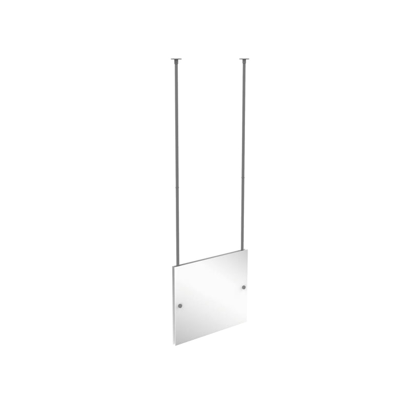 Allied Brass Frameless Rectangular Landscape Ceiling Hung Mirror with Beveled Edge CH-93-GYM