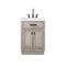 Water Creation Chestnut 24" Single Sink Carrara White Marble Countertop Vanity In Gray Oak CH24CW03GK-000000000