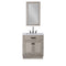 Water Creation Chestnut 30" Single Sink Carrara White Marble Countertop Vanity In Gray Oak with Grooseneck Faucet and Mirror CH30CW03GK-R21BL1403