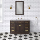 Water Creation Chestnut 48" Single Sink Carrara White Marble Countertop Vanity In Brown Oak with Mirror CH48CW06BK-R21000000