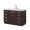 Water Creation Chestnut 48" Single Sink Carrara White Marble Countertop Vanity In Brown Oak CH48CW06BK-000000000