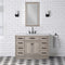 Water Creation Chestnut 48" Single Sink Carrara White Marble Countertop Vanity In Gray Oak CH48CW03GK-000000000