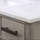 Water Creation Chestnut 48" Single Sink Carrara White Marble Countertop Vanity In Gray Oak CH48CW03GK-000000000