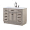 Water Creation Chestnut 48" Single Sink Carrara White Marble Countertop Vanity In Gray Oak CH48CW03GK-000000000