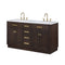 Water Creation Chestnut 60" Double Sink Carrara White Marble Countertop Vanity In Brown Oak CH60CW06BK-000000000