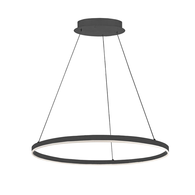 Dainolite 34W Chandelier Matte Black with White Acrylic Diffuser CIR-2434C-MB