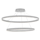 Dainolite 97W Chandelier Silver with White Acrylic Diffuser CIR-3397C-SV