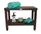 DecoTeak Eleganto 24" Teak Spa Bench with Viro Indoor or Outdoor Rattan Top and Shelf V-DT115