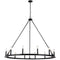 Dainolite 12 Light Incandescent Chandelier Matte Black CLB-4812C-MB