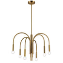 Dainolite 6 Light Incandescent Chandelier Aged Brass Finish CLY-246C-AGB