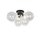 Dainolite 3 Light Halogen Flush Mount Matte Black with Clear Glass CMT-143FH-CLR-MB