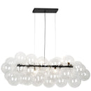 Dainolite 10 Light Halogen Horizontal Pendant Matte Black Finish with Clear Glass CMT-418HP-CLR-MB