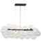 Dainolite 10 Light Halogen Horizontal Pendant Matte Black Finish with Clear Glass CMT-418HP-CLR-MB