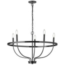 Dainolite 5 Light Incandescent Chandelier Matte Black CSR-295C-MB