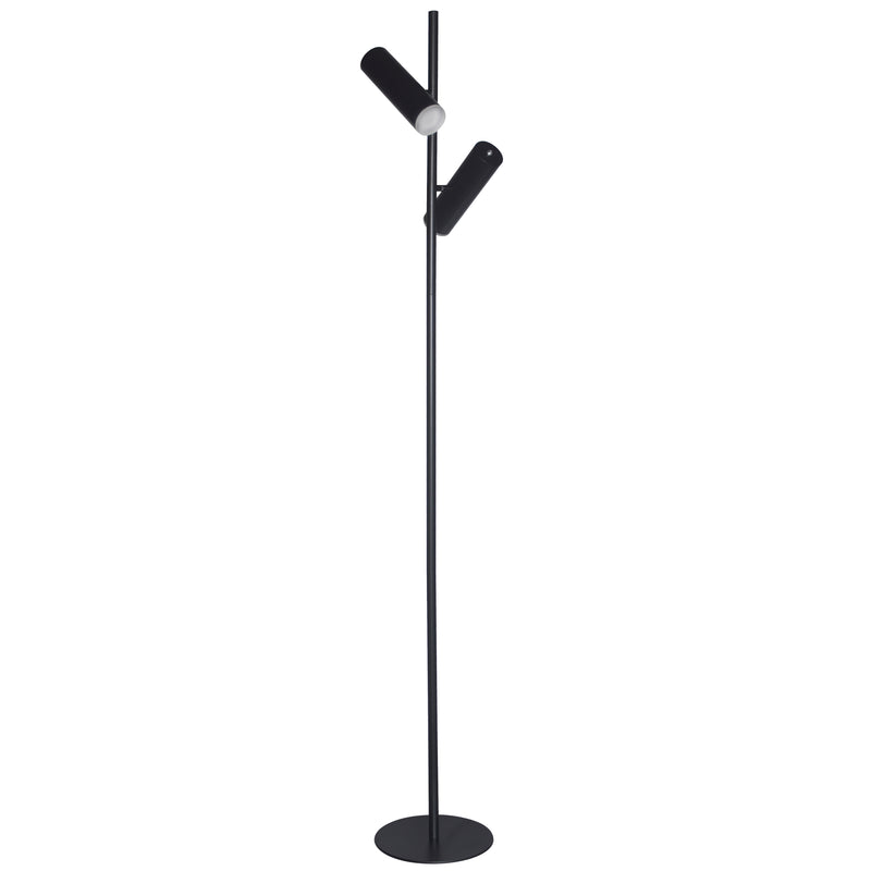 Dainolite 12W Floor Lamp Matte Black with Frosted Acrylic Diffuser CST-6112LEDF-MB