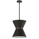 Dainolite 1 Light Incandescent Pendant Matte Black with Black Shade CTN-121P-MB-797