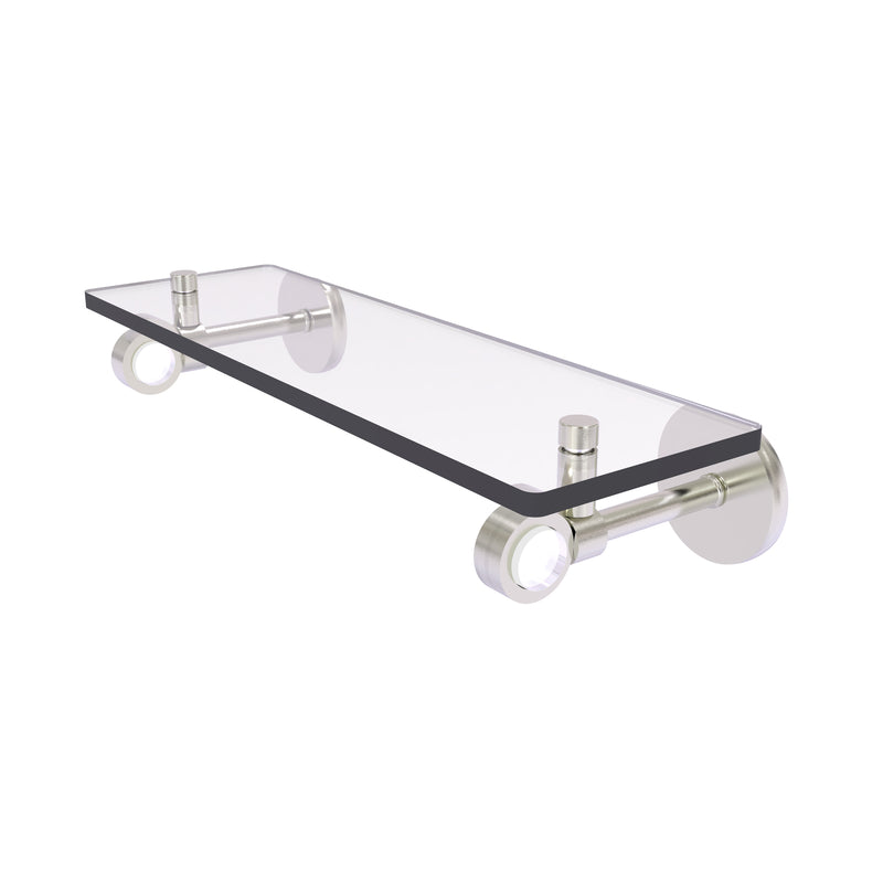 Allied Brass Clearview Collection 16 Inch Glass Shelf CV-1-16-SN