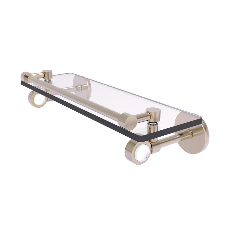 Allied Brass Clearview Collection 16 Inch Glass Shelf with Gallery Rail CV-1-16-GAL-PEW
