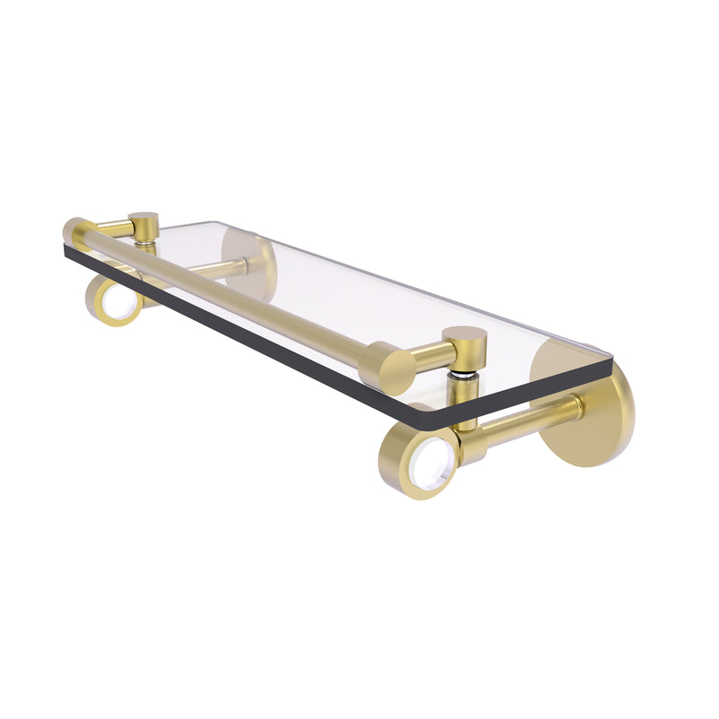 Allied Brass Clearview Collection 16 Inch Glass Shelf with Gallery Rail CV-1-16-GAL-SBR