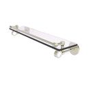 Allied Brass Clearview Collection 22 Inch Glass Shelf with Gallery Rail CV-1-22-GAL-PNI