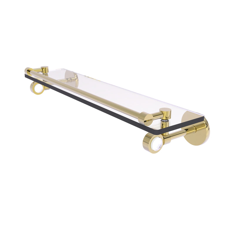Allied Brass Clearview Collection 22 Inch Glass Shelf with Gallery Rail CV-1-22-GAL-UNL