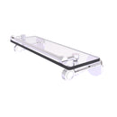 Allied Brass Clearview Collection 16 Inch Gallery Rail Glass Shelf with Dotted Accents CV-1D-16-GAL-PC