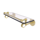 Allied Brass Clearview Collection 16 Inch Gallery Rail Glass Shelf with Dotted Accents CV-1D-16-GAL-SBR