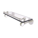 Allied Brass Clearview Collection 16 Inch Gallery Rail Glass Shelf with Dotted Accents CV-1D-16-GAL-SN