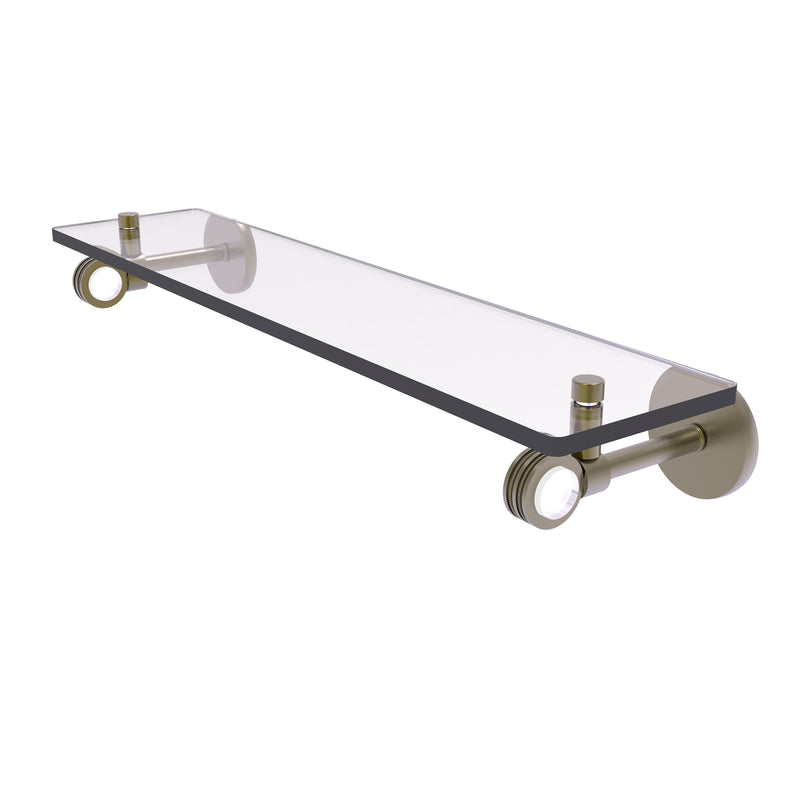 Allied Brass Clearview Collection 22 Inch Glass Shelf with Dotted Accents CV-1D-22-ABR