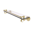 Allied Brass Clearview Collection 22 Inch Gallery Rail Glass Shelf with Dotted Accents CV-1D-22-GAL-UNL