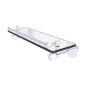 Allied Brass Clearview Collection 16 Inch Gallery Rail Glass Shelf with Twisted Accents CV-1T-16-GAL-SCH