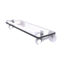 Allied Brass Clearview Collection 16 Inch Gallery Rail Glass Shelf with Twisted Accents CV-1T-16-GAL-WHM