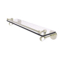 Allied Brass Clearview Collection 22 Inch Gallery Rail Glass Shelf with Twisted Accents CV-1T-22-GAL-PNI