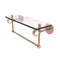 Allied Brass Clearview Collection 16 Inch Glass Shelf with Towel Bar CV-1TB-16-BBR