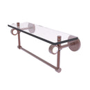 Allied Brass Clearview Collection 16 Inch Glass Shelf with Towel Bar CV-1TB-16-CA