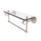 Allied Brass Clearview Collection 16 Inch Glass Shelf with Towel Bar CV-1TB-16-PEW