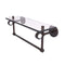Allied Brass Clearview Collection 16 Inch Glass Shelf with Towel Bar CV-1TB-16-VB