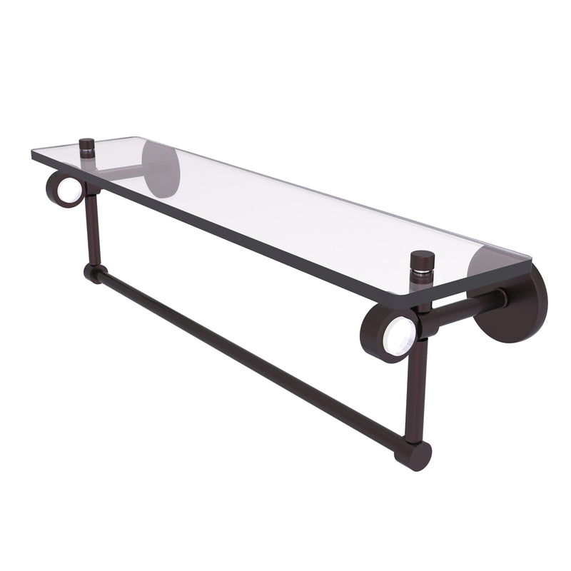 Allied Brass Clearview Collection 22 Inch Glass Shelf with Towel Bar CV-1TB-22-ABZ