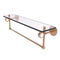 Allied Brass Clearview Collection 22 Inch Glass Shelf with Towel Bar CV-1TB-22-BBR