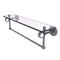 Allied Brass Clearview Collection 22 Inch Glass Shelf with Towel Bar CV-1TB-22-GYM