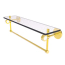 Allied Brass Clearview Collection 22 Inch Glass Shelf with Towel Bar CV-1TB-22-PB