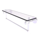 Allied Brass Clearview Collection 22 Inch Glass Shelf with Towel Bar CV-1TB-22-PC