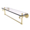 Allied Brass Clearview Collection 22 Inch Glass Shelf with Towel Bar CV-1TB-22-SBR