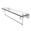 Allied Brass Clearview Collection 22 Inch Glass Shelf with Towel Bar CV-1TB-22-SN