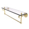 Allied Brass Clearview Collection 22 Inch Glass Shelf with Towel Bar CV-1TB-22-UNL