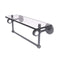 Allied Brass Clearview Collection 16 Inch Glass Shelf with Towel Bar and Dotted Accents CV-1TBD-16-GYM