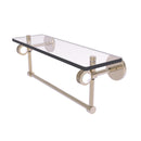 Allied Brass Clearview Collection 16 Inch Glass Shelf with Towel Bar and Dotted Accents CV-1TBD-16-PEW