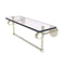 Allied Brass Clearview Collection 16 Inch Glass Shelf with Towel Bar and Dotted Accents CV-1TBD-16-PNI